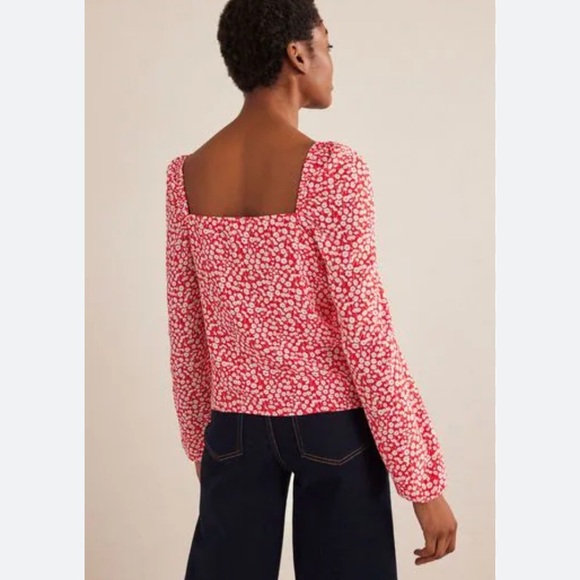 Boden Sweetheart Printed Top Size 6 - Picture 10 of 10